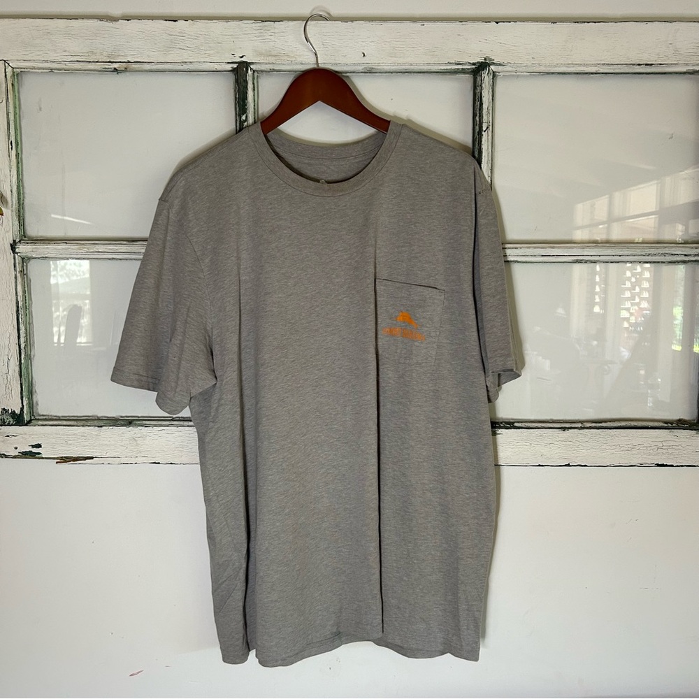 Tommy Bahama Gray and Orange Short Sleeve Tee